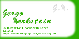 gergo markstein business card